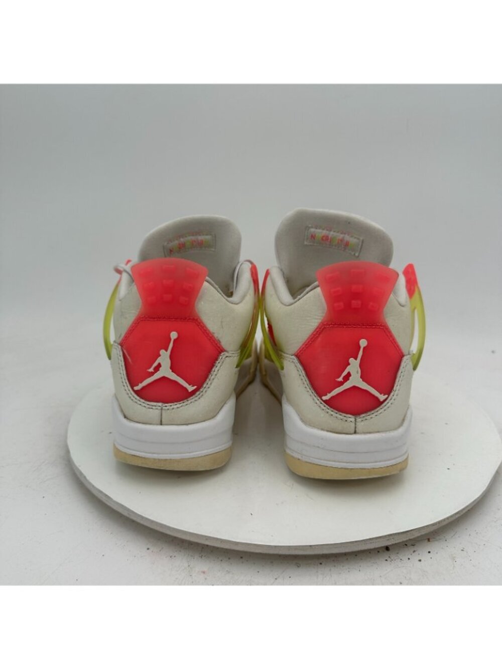 Nike Air Jordan 4 Youth Size 6Y Women 7.5 CV7808 100 Lemon Pink Blast White Shoe - Picture 5 of 11